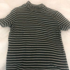 Forever 21 90s Dark Green Striped Top
